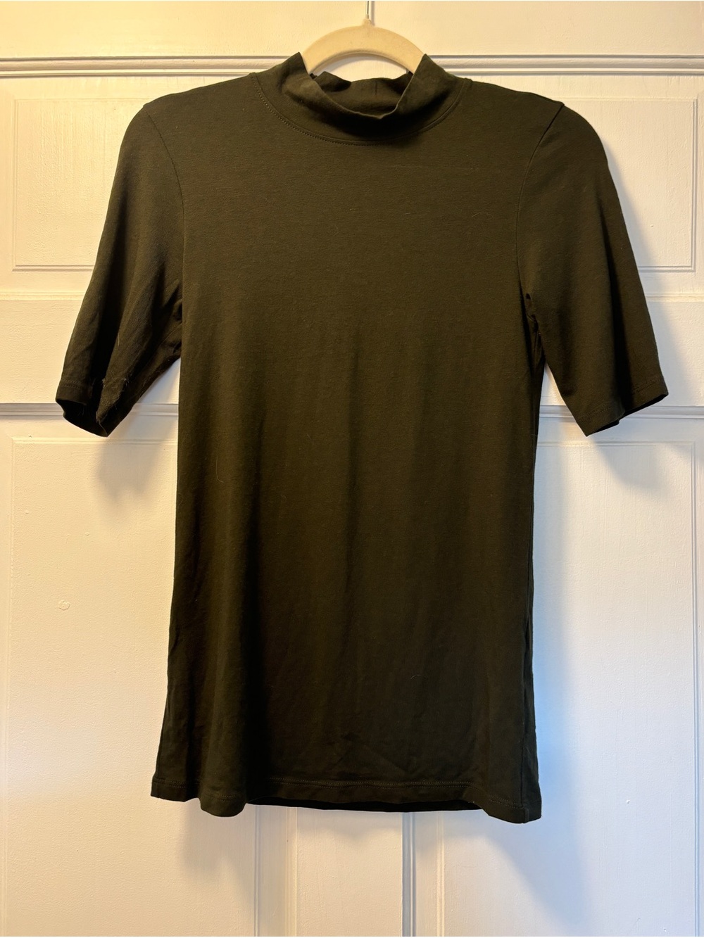 Universal Standard Black Mock Neck Short Sleeve Tee
